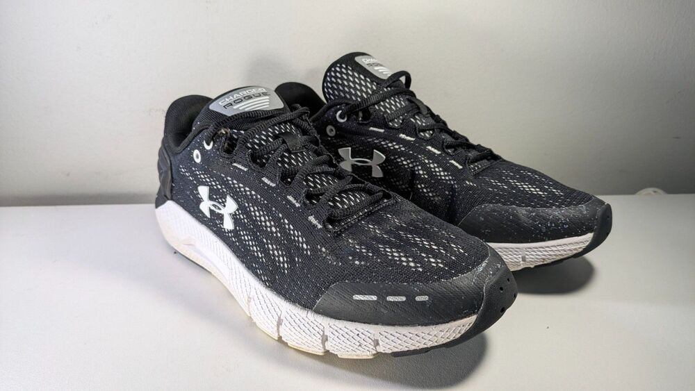 Under Armour Charged Rogue Running Sneakers Womens US 10 Black White